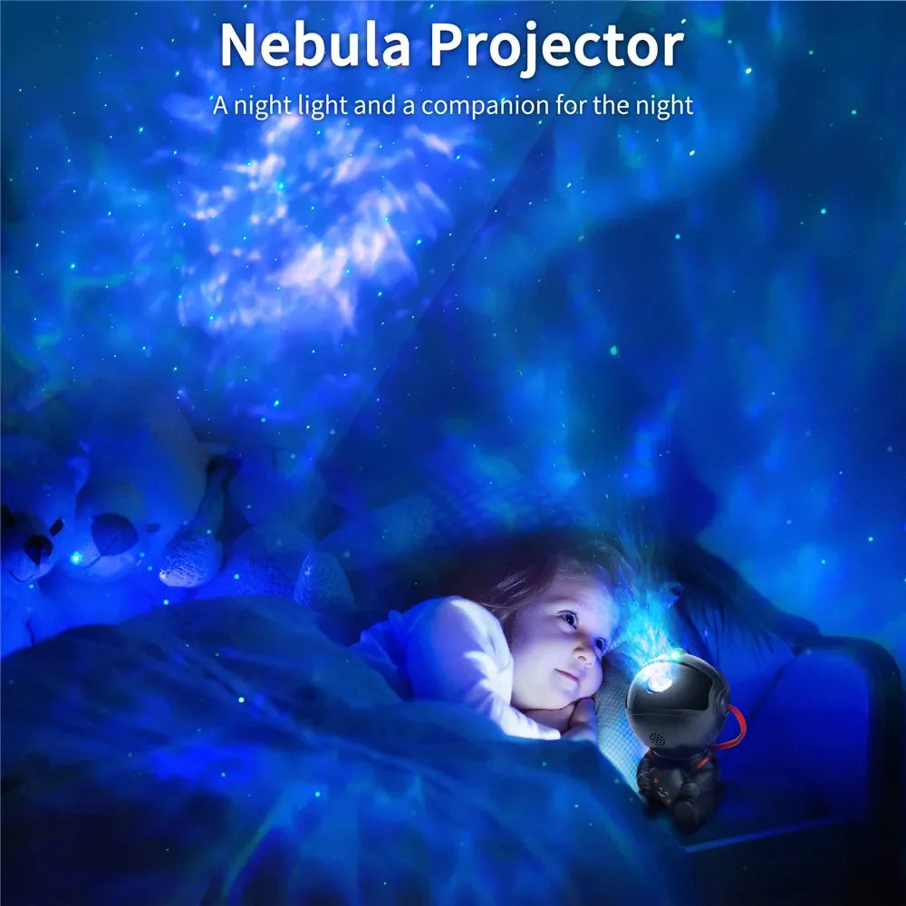 Proyector Galaxia Astronauta: Luz Nocturna para Relajación y Decoración